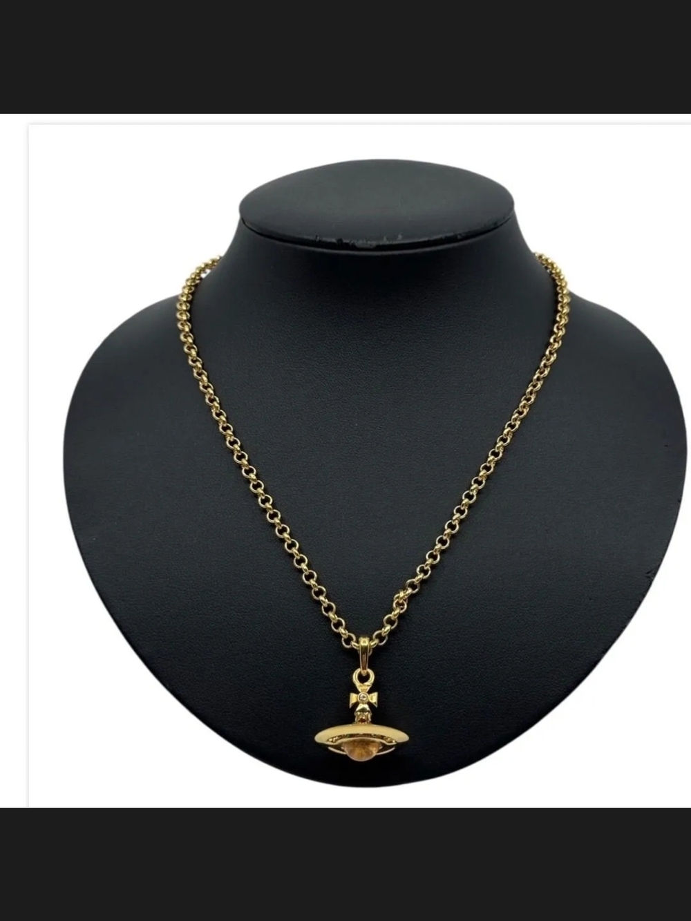 Vivienne Westwood Gold Planet Orb Pendant Necklace